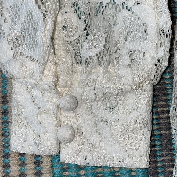 INC International Concepts Lace Blouson ToP - Picture 4 of 7